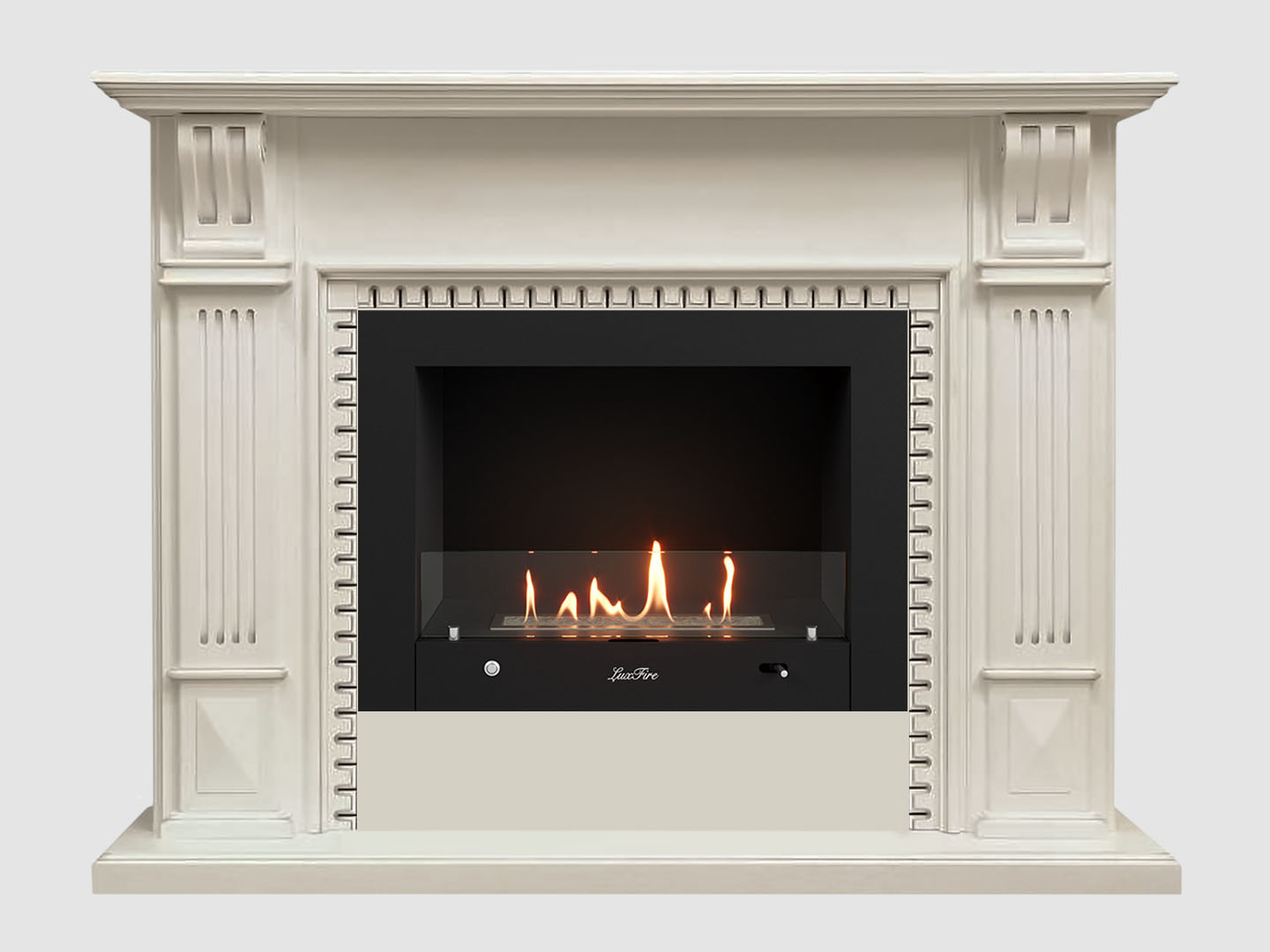 Каминный портал МДФ "Белфаст 1350" с биокамином Lux Fire "Фаер Бокс 4-25.5" (белый) Каминный портал МДФ "Белфаст 1350" с биокамином Lux Fire "Фаер Бокс 4-25.5" (белый) по цене 135 900 руб.