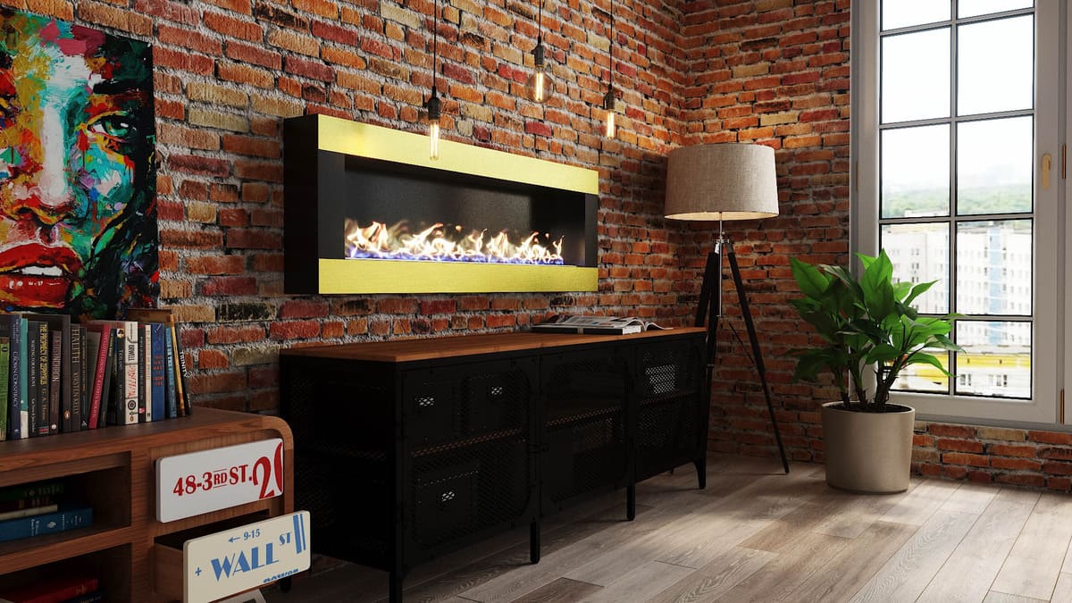 Биокамин "Русский огонь" Голд 1500N настенный с защитным и декоративным стеклом по цене 74 350 руб.