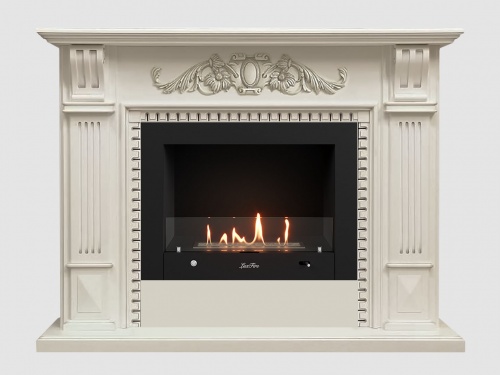 Каминный портал МДФ "Белфаст Люкс 1550" с биокамином Lux Fire "Фаер Бокс 4-30" (белый) Каминный портал МДФ "Белфаст Люкс 1550" с биокамином Lux Fire "Фаер Бокс 4-30" (белый)