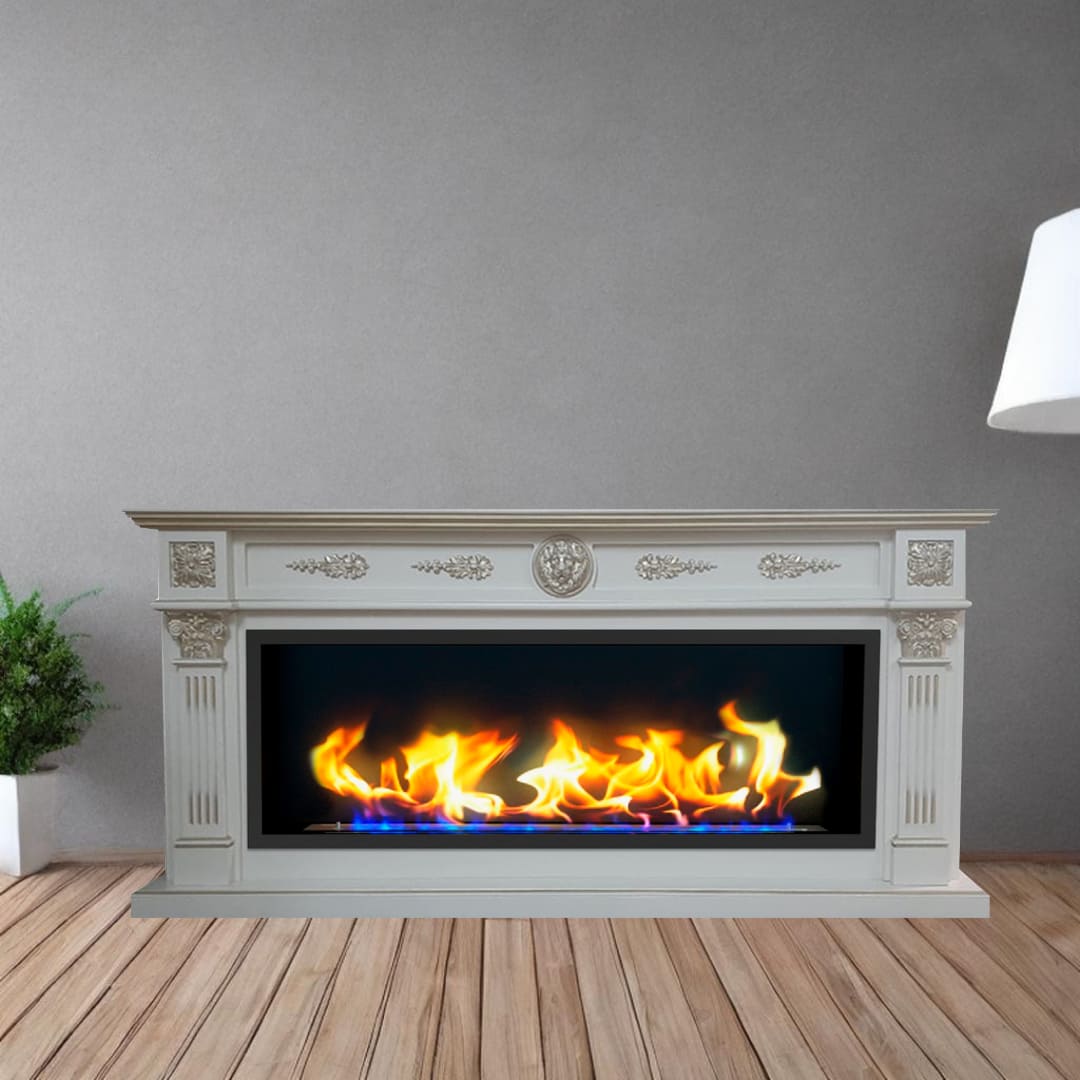 Биокамин в линейном портале "Русский огонь" Колизей с декоративным стеклом (стемалитом) по цене 110 650 руб.