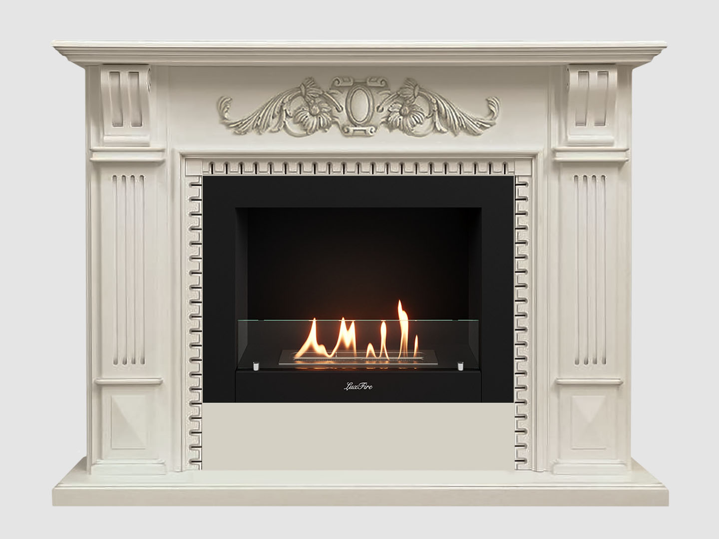 Каминный портал МДФ "Белфаст Люкс 1350" с биокамином Lux Fire "Фаер Бокс 2-25.5" (белый) Каминный портал МДФ "Белфаст Люкс 1350" с биокамином Lux Fire "Фаер Бокс 2-25.5" (белый) по цене 95 100 руб.