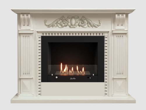 Каминный портал МДФ "Белфаст Люкс 1350" с биокамином Lux Fire "Фаер Бокс 3-25.5" (белый) Каминный портал МДФ "Белфаст Люкс 1350" с биокамином Lux Fire "Фаер Бокс 3-25.5" (белый)