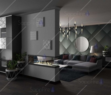 Встраиваемый торцевой сквозной очаг 800 SappFire по цене 42 900 руб.