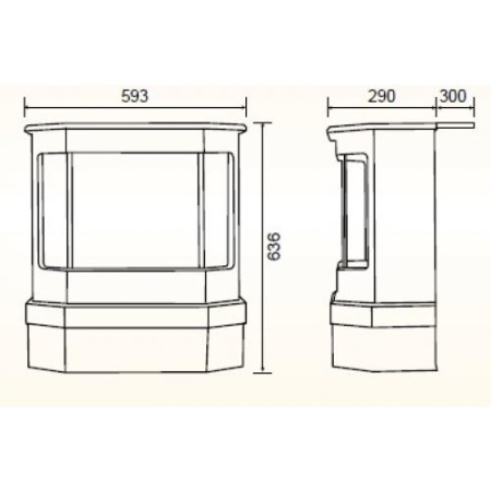 Электрокамин EFP/C – 1000RC